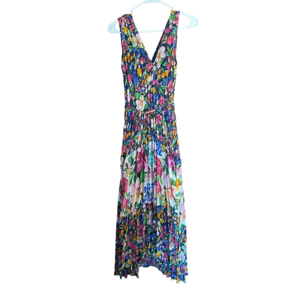 Maxi Floral Just Taylor Pleated Dress 4